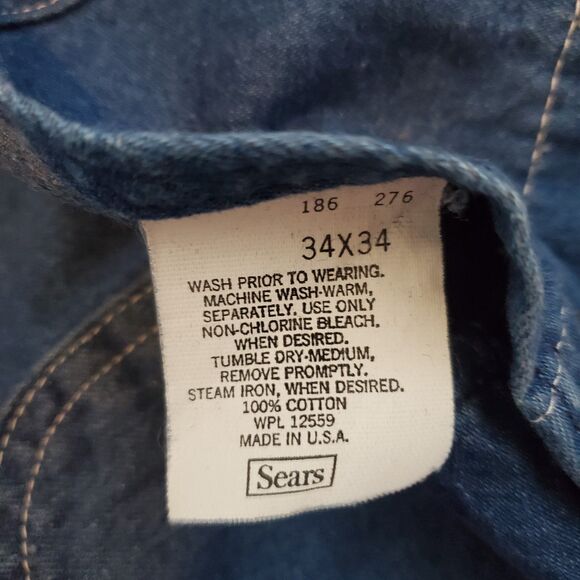 Vintage 70's Sears Blue Denim Overalls - Picture 7 of 7